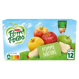 MATERNE, POM'POTES Compote pomme nature 12x90g