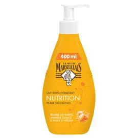 LE PETIT MARSEILLAIS Lait Hydratant nutrition karité, argan et ama 400ml