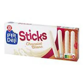 MARQUE REPÈRE, P'TIT DÉLI Biscuits Bâtonnets Chocolat blanc 150g