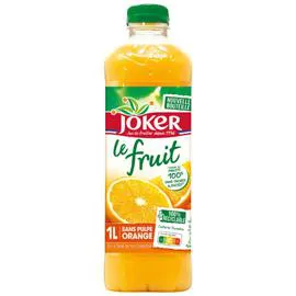 JOKER Jus d'orange sans pulpe sans sucres ajoutés 1l