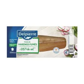 DELPIERRE Filet de harengs fumé réduit en sel 170g