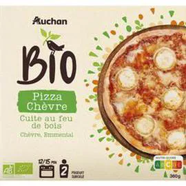 AUCHAN BIO Pizza chèvre cuite au feu de bois 360g