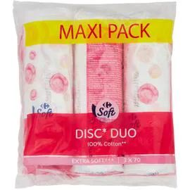 CARREFOUR SOFT Coton disques à démaquiller 3x70