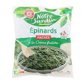 MARQUE REPÈRE, NOTRE JARDIN Epinards Hachés A la crème fraîche 1kg