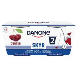DANONE Skyr cerise 0% MG - Edition spéciale JO 2024 avec Carrefour 2x140g