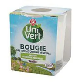 MARQUE REPÈRE, UNI VERT Bougie vanille 30h 130g