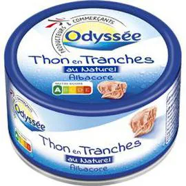 ODYSSÉE Thon en tranches au naturel albacore 280g