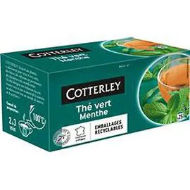 COTTERLEY Thé vert menthe 25x1,6g