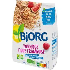 BJORG Céréales Porridge figue framboise bio 375g
