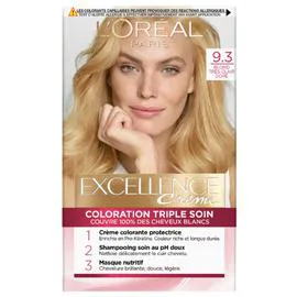 L'ORÉAL PARIS, EXCELLENCE Coloration Cheveux 9.3 Blond très clair doré l'unité