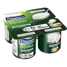 Lait fermenté Bifidus saveur coco (4x125g)