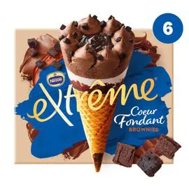NESTLÉ, EXTRÊME Glace Cône vanille chocolat 6x71g