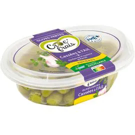 CROC'FRAIS Olives vertes entières cassées à l'ail doux 250g