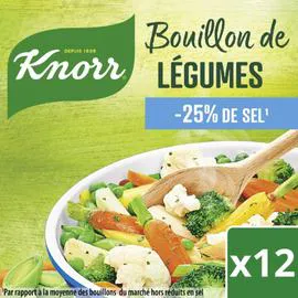 KNORR Bouillon de légumes réduit en sel 109g