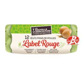 LA NOUVELLE AGRICULTURE Oeufs de Plein Air Label Rouge x12
