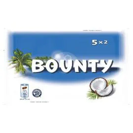 MARS, BOUNTY Barres de Chocolats Chocolat et Noix de Coco 5x2
