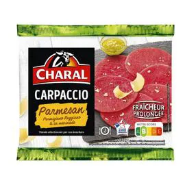 CHARAL Carpaccio boeuf parmesan et marinade 230g