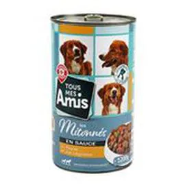 MARQUE REPÈRE, TOUS MES AMIS Boîte chiens Bouchées Poulet légumes 1,2kg