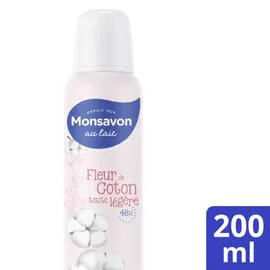 MONSAVON Déodorant Spray lait & coton anti-transpirant 200ml