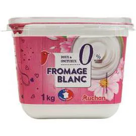 AUCHAN Fromage blanc 0% MG 1kg