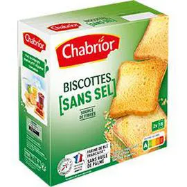 CHABRIOR Biscottes sans sel 300g