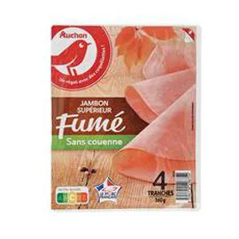 AUCHAN Jambon supérieur fumé 160g