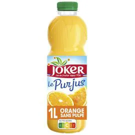 JOKER Jus d'orange sans pulpe sans sucres ajoutés 1l