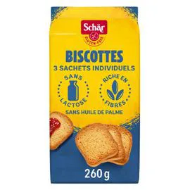 SCHÄR Biscottes sans gluten 260g