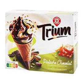 MARQUE REPÈRE, TRIUM Cônes glacés Chocolat pistaches - x6 402g