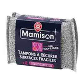 MARQUE REPÈRE, MAMISON Tampon à récurer Surfaces fragiles x2