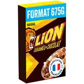 NESTLÉ Céréales lion chocolat et caramel 675g