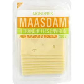 MONOPRIX Maasdam en tranches 200g