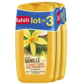TAHITI Gel douche vanille et huile de coco 3x250ml