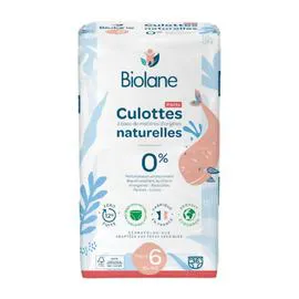 BIOLANE Couches culottes bébé taille 6 : 12 ' 18kg naturelle x36