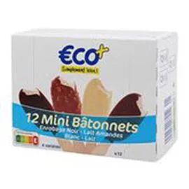 ECO+ Min Batonnets Vanille chocolat x12 405,6g