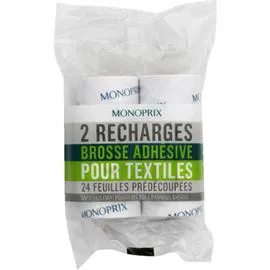 MONOPRIX Recharges brosse adhésive pour textiles x24