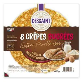 DESSAINT TRAITEUR Crêpes Daniel Dessaint Moelleuses sucrées x8 400g