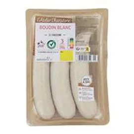 LECLERC, L'ATELIER CHARCUTERIE Boudin blanc à l'ancienne x3 390g
