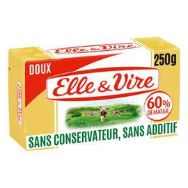 ELLE & VIRE Beurre allégé doux 60% MG 250g