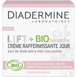DIADERMINE Crème De Jour Visage Peaux Sensibles Raffermissante À L'Eau De Rose & Pro-Collagène Lift+Bio Sensitive 50ml