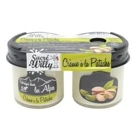 SACRÉ WILLY Crème dessert pistache 2x125g