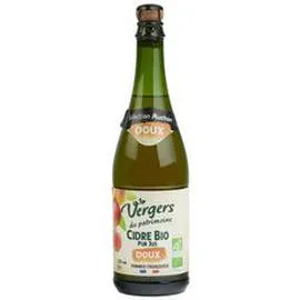 VERGERS DU PATRIMOINE Cidre bio pur jus doux 2.5% 75cl