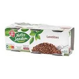 MARQUE REPÈRE, NOTRE JARDIN Lentilles 3x130g
