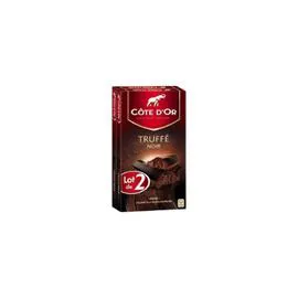 CÔTE D'OR Tablette de chocolat truffe intense noir 2x190g