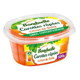 BONDUELLE Carottes râpées citron de Sicile 500g