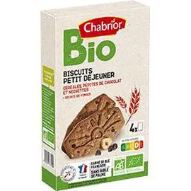 CHABRIOR BIO Biscuits petit déjeuner céréales pépites chocolat BIO 200g