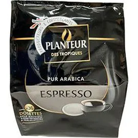 PLANTEUR DES TROPIQUES Dosettes de café compatibles Senseo pur arabica Espresso 250g