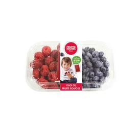 MONOPRIX Duo Framboises & Myrtilles En Barquette 290g