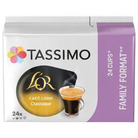 TASSIMO, L'OR Café dosettes compatibles café long classique x24 156g