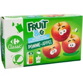 CARREFOUR CLASSIC' Compotes pomme sans sucres ajoutés 12x90g